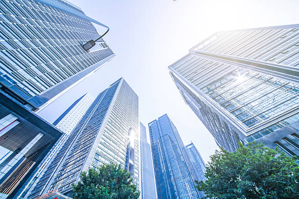 istock Common modern business skyscrapers, high-rise buildings, 614146492