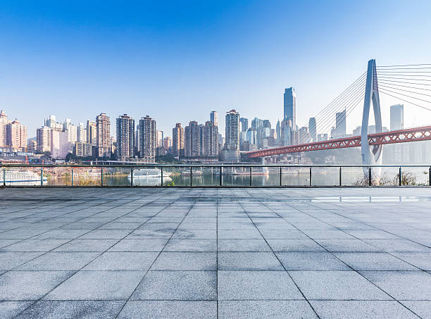 istock cityscape and skyline of chongqing on view from empty floor 614151522