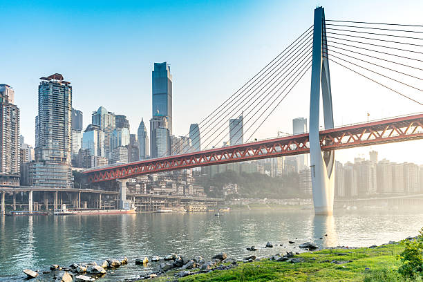 istock modern panoramic skyline of chongqing,yangtze river bridge, 614153452