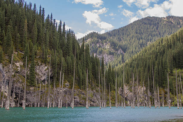 istock Kaindy  mountain lake in Kazakhstan 614154030