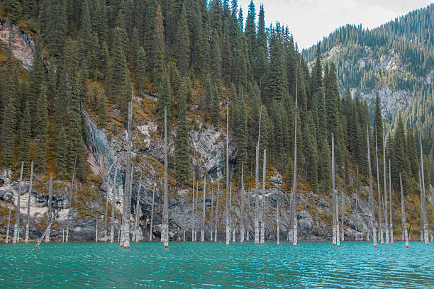 istock Kaindy  mountain lake in Kazakhstan 614154166