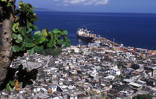 the city of Moutsamudu on the Island of Anjouan on the Comoros Ilands in the Indian Ocean in Africa.