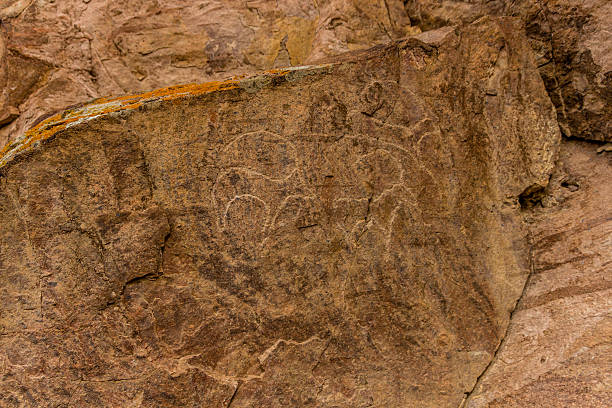 istock The Petroglyph on Tamgaly-Tas, Kazakhstan 614207536