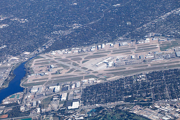 istock Aerial view of Airport 614208152