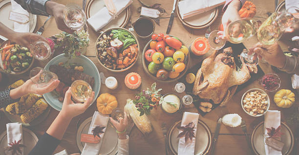 istock People Cheers Celebrating Thanksgiving Holiday Concept 614208654