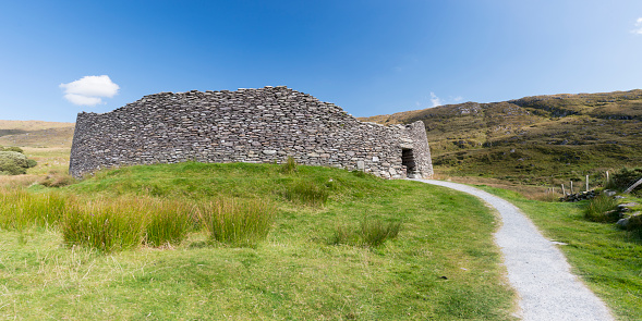 Staigue Stone Fort, Sneem, County Kerry, Ireland. Panoramic view.