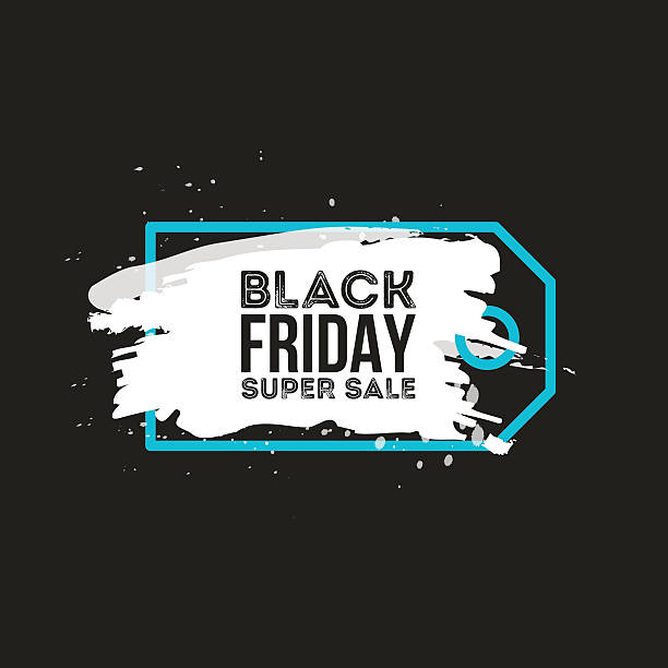 illustrations, cliparts, dessins animés et icônes de contexte abstrait de la vente black friday. grunge aquarelle brosse étiquette prix - price tag old fashioned retro revival design element