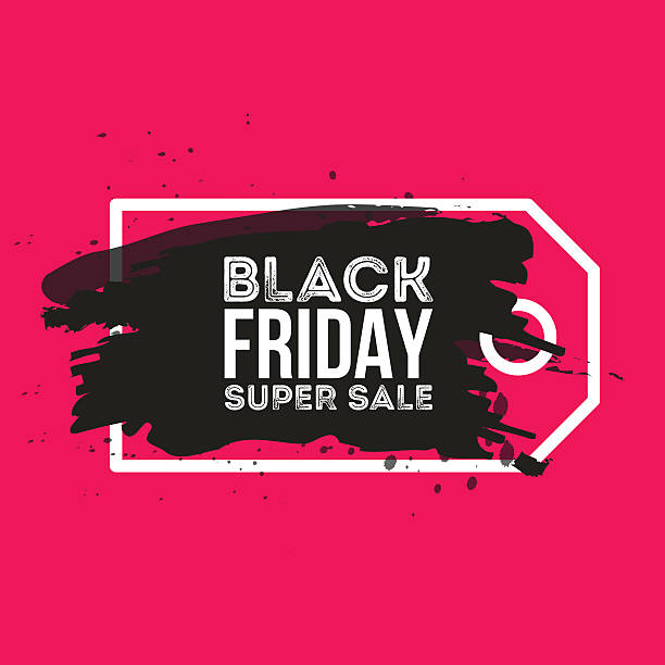 illustrations, cliparts, dessins animés et icônes de contexte abstrait de la vente black friday. grunge aquarelle brosse étiquette prix - price tag old fashioned retro revival design element