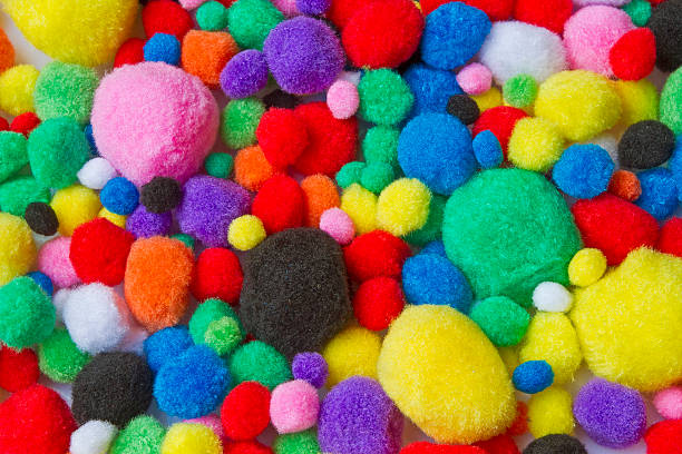 istock Colorful cotton balls 614215968