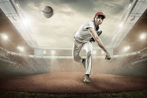 istock Baseball players in action on the stadium. 614216690