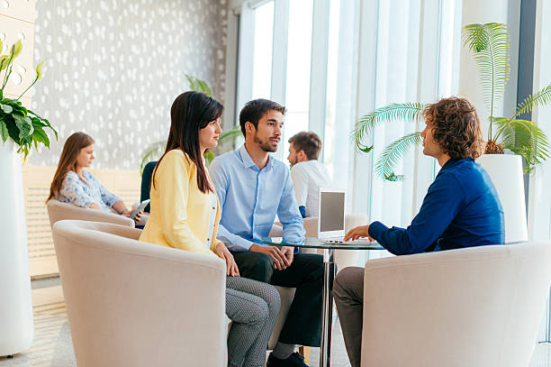 istock Business people negotiate about cooperation 614216800