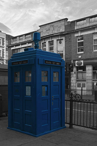 istock Blue Police Public Call Box 614218294