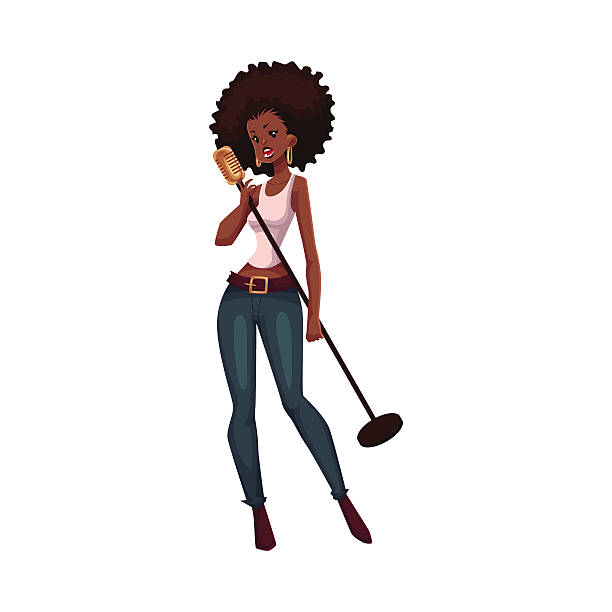 325 Cartoon Of Black Woman Singing Illustrations & Clip Art - iStock