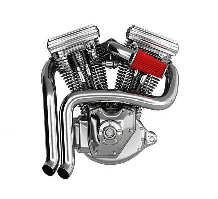 Motorcycle Engine Close-up