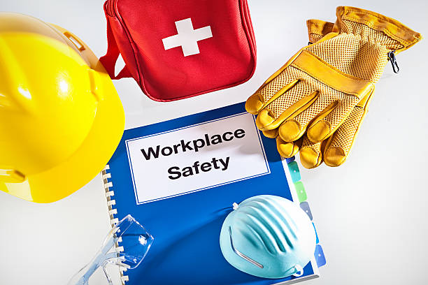 istock Occupational Safety Kit and Equipment with Manual 614223508