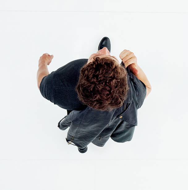 istock Above view of male walking 614224376