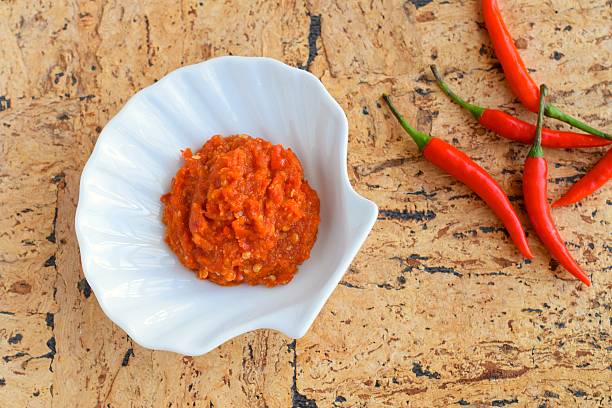 istock Homemade sambal chili 614227348