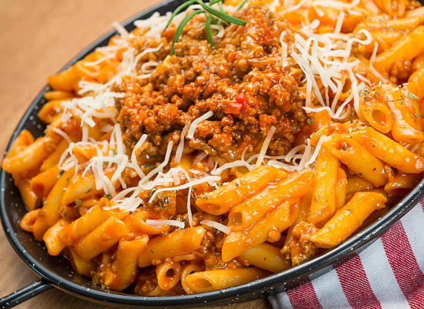 istock Maccheroni with bolognese sauce 614229524