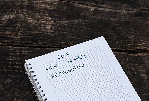 2017. New Year's Resolution Handwritten New Year's Resolution 2017. 2017 stock pictures, royalty-free photos & images