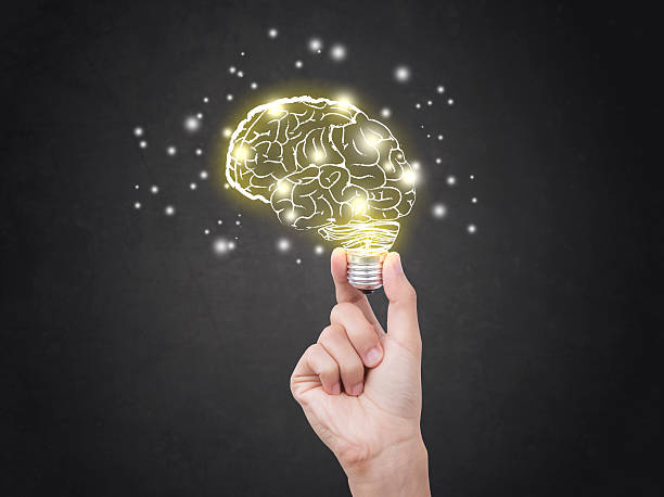 istock lightbulb brainstorming creative idea abstract icon on business hand. 614235552