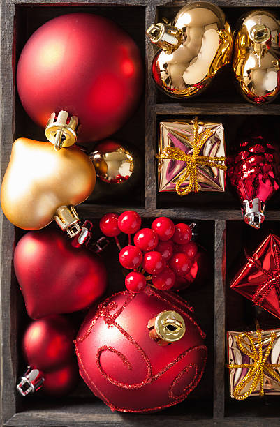istock christmas gift and decoration in wooden box 614235998