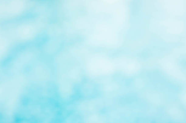 istock The abstract blue wave background on bokeh style 614236242