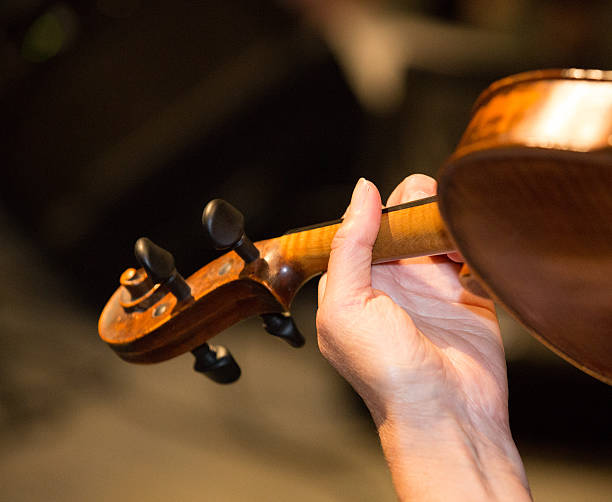 istock Musician playing a violin one hand visible 614236248