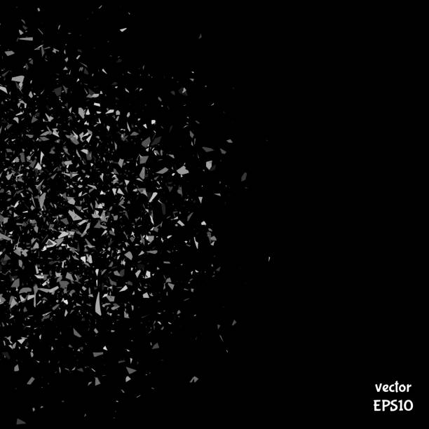 Vector particles. Explosion cloud of black pieces. Confetti. Vector particles. Explosion cloud of black pieces. Confetti. Vector illustration disintegration stock illustrations