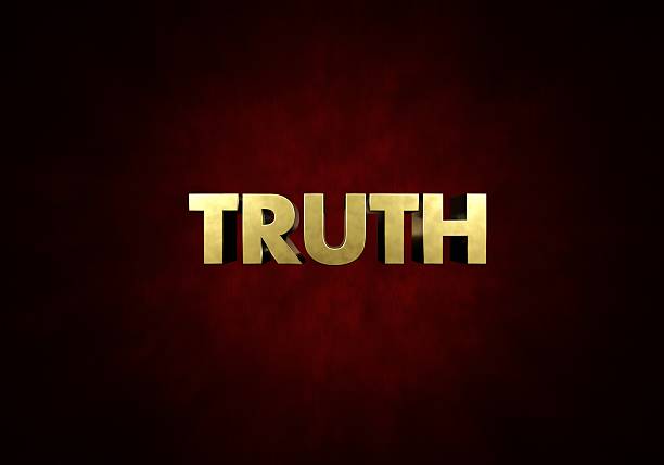 istock Truth Concept Metal letter press word in red background 614241702