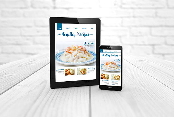 istock healthy recipes tablet and smart phone 614242248
