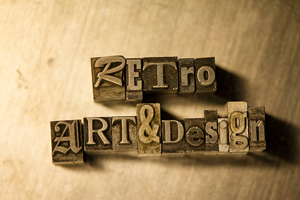 istock Retro art & design - Metal letterpress lettering sign 614242716