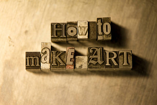 istock How to make art - Metal letterpress lettering sign 614243746