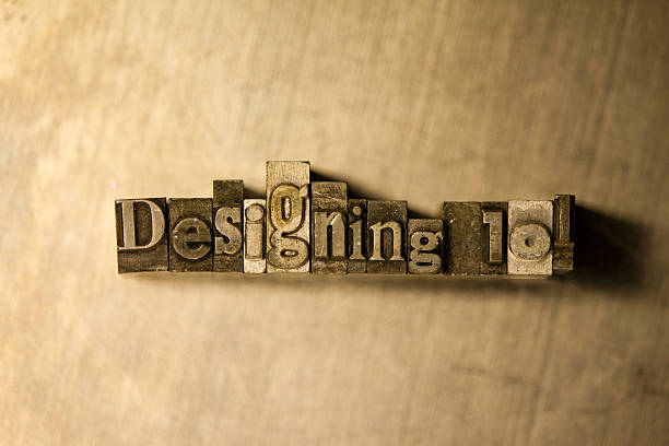 istock Designing 101 - Metal letterpress lettering sign 614243980