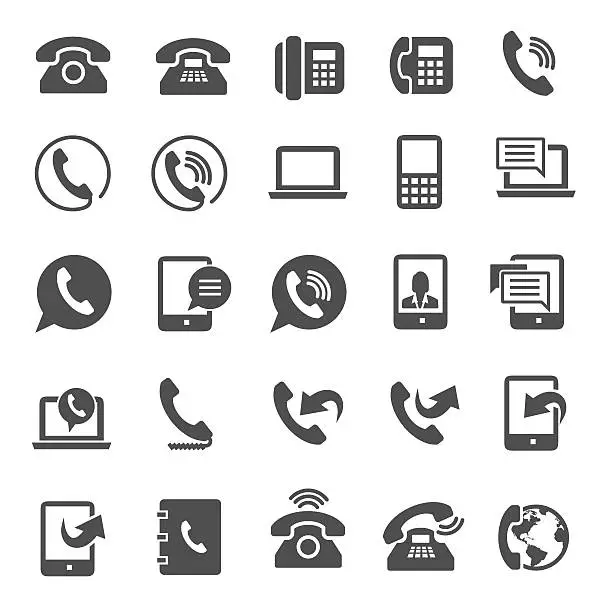 Vector illustration of Phone icons