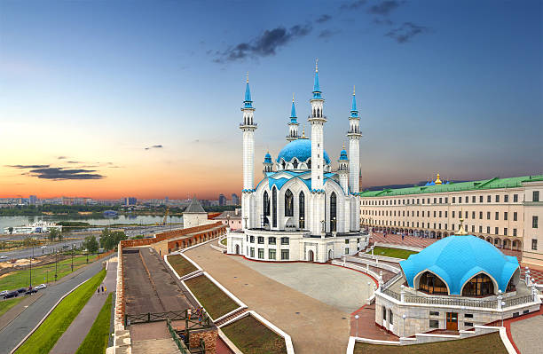 Qolsharif (Kul-Sharif) Mosque in Kazan Kremlin. Tatarstan, Russi stock photo