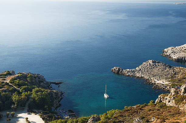 istock Ladiko beach Rhodes Island, Greece 614246538