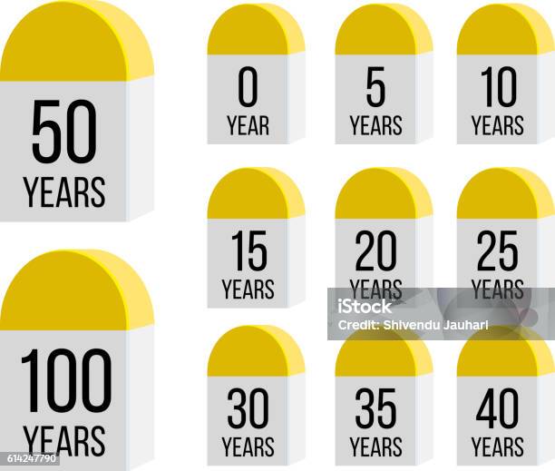 Chronologie Des Jalons Vecteurs libres de droits et plus d'images vectorielles de Chiffre 100 - Chiffre 100, Grands évènements de la vie, Affaires Finance et Industrie