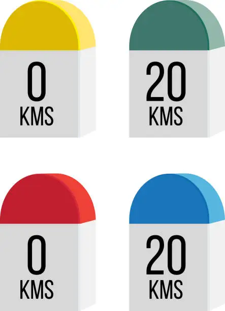 Vector illustration of Milestone Icon