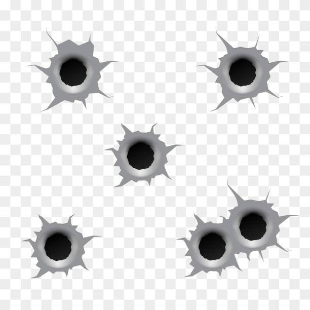 弾痕。ベクトルの図 - bullet hole gun rifle bullet点のイラスト素材／クリップアート素材／マンガ素材／アイコン素材