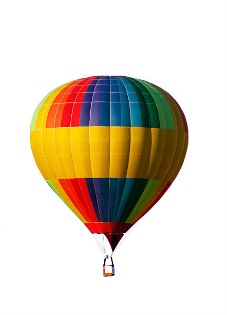 istock Colourful hot-air balloon isolated 614248884