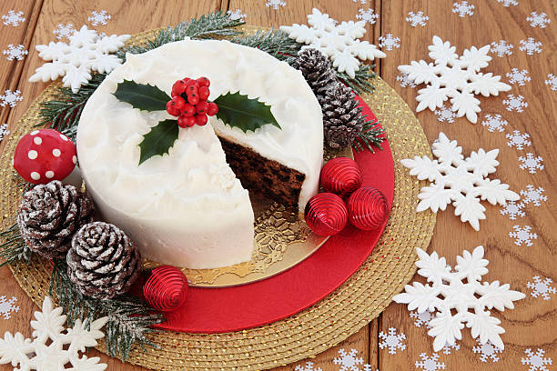 istock Iced Christmas Cake Still Life 614250804
