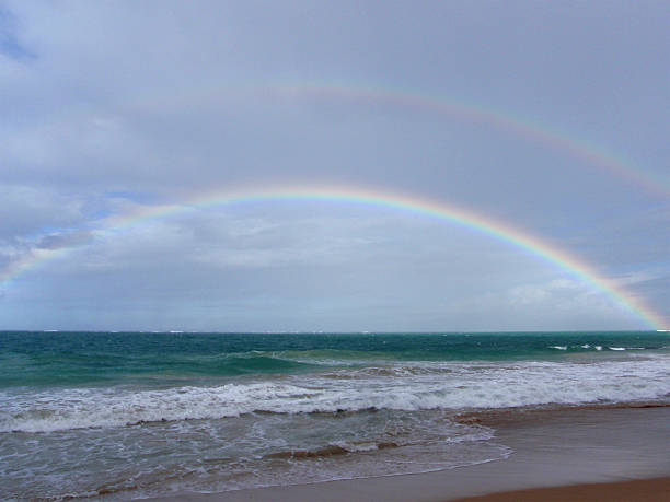 istock Double Rainbow hangs over beach in San Juan 614251814