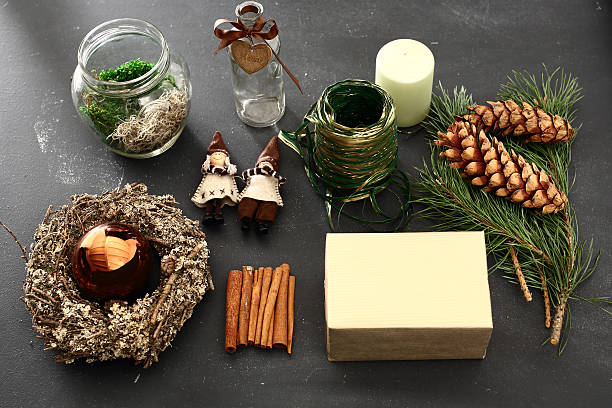 istock Christmas gift idea how to decorate a gift. 614252020