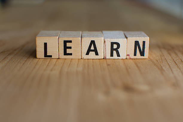 istock Word learn made with block wood letters 614304700