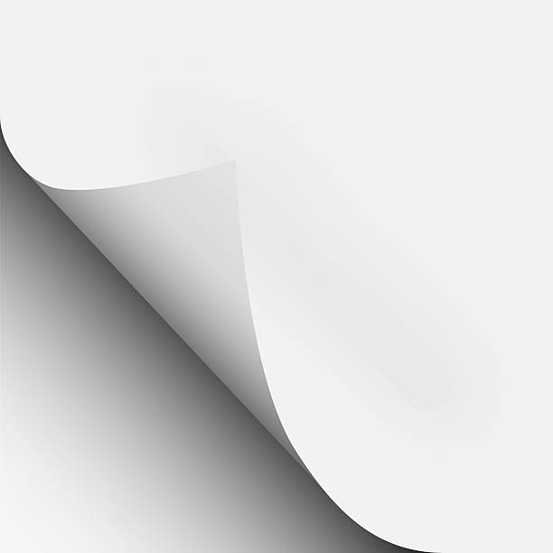 istock Page curl with shadow on a blank sheet of paper 614306618