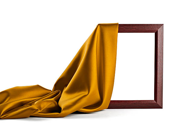 istock wooden frame and silk cover 614307562