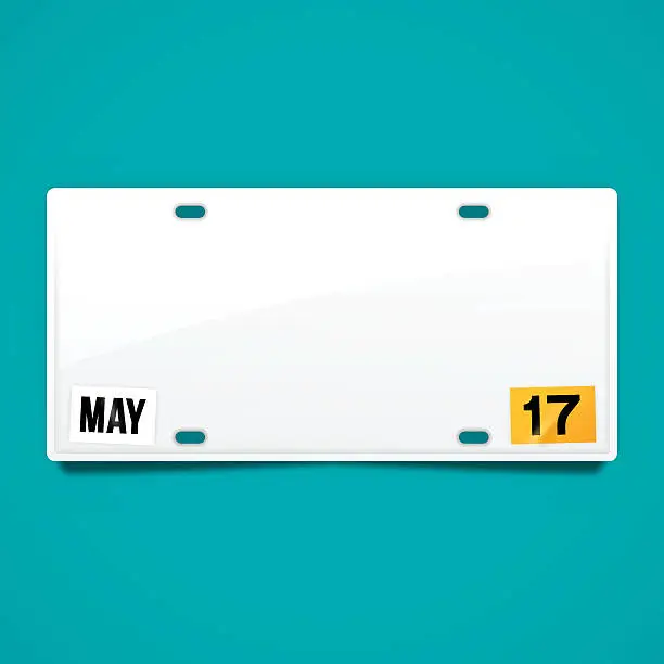 Vector illustration of Blank License Plate