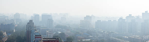 istock Beijing city under haze in the morning 614314264