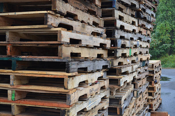 istock Wet Wooden Pallets 614314364