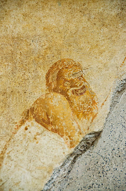 istock Fresco on the Wall at Pompeii, Italy 614315002